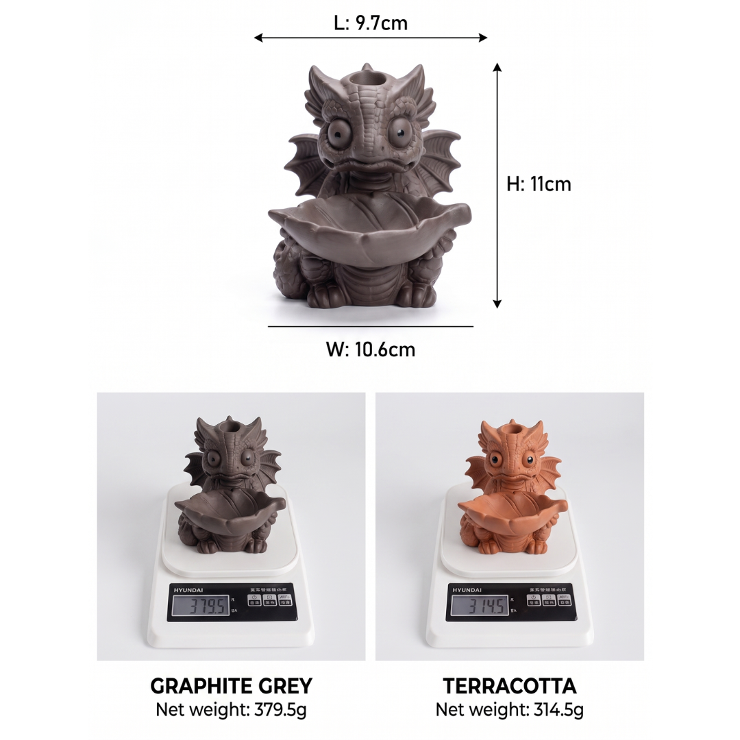 Dragón Baby decorativo Quemador de incienso de cerámica