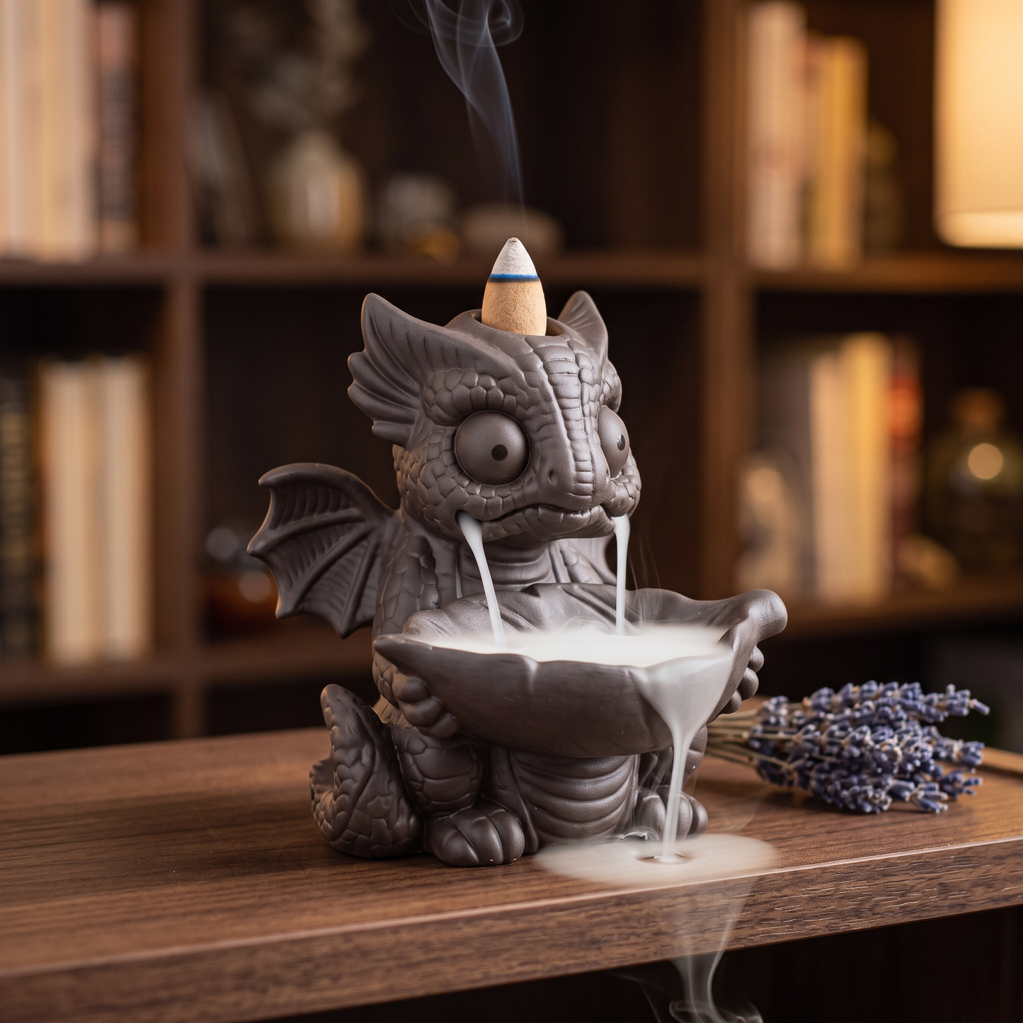 Dragón Baby decorativo Quemador de incienso de cerámica